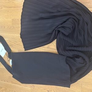 Arakii xs Black Pleated Maxi Dress brand new with tags Mel dress sold out